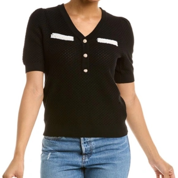 Nanette lepore vneck pearl sweater - Picture 1 of 8